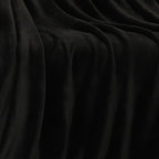 JIAHANNHA Black Throw Blanket Fleece Blanket Throw Size(50 by 70 Inches),Super Soft Cozy Plush Blanket for Couch Sofa Bed,Lightweight Warm Bed Blankets for Adults,All Season