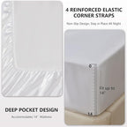 CozyLux Satin Sheets King Size Sheet Set - 6 Piece Silky King Sheets, Luxury White King Bed Set with Smooth and Soft Microfiber, Includes 1 Fitted Sheet, 1 Flat Sheet and 4 Pillowcases
