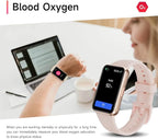 Fitness Trackers,Blood Oxygen Heart Rate Sleep Monitor,1.47‘’ OLED Display,Smart Band 24/7 Health Monitoring,Calorie Pedometer Steps Counter Activity watchs/Notifications(Black)