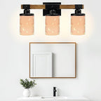 Vanity Lights for Bathroom Wall Lights for Bedroom Living Room Whimsical Pink Mushroom Crescent Moon Dots Modern Bathroom Light Fixtures Wall Sconces 3 Light Home Decor