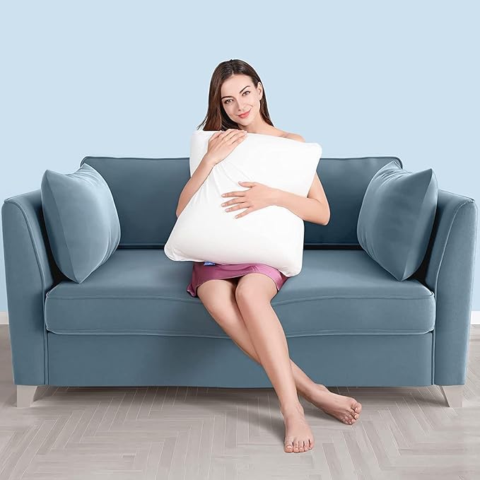 AM AEROMAX 18x18 Inch Memory Foam Pillow Insert, Firm & Fluffy Square Throw Pillow for Couch and Bed, Premium Decorative Stuffer, Heavy Duty & Non-Flattening