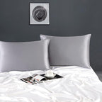 ZIMASILK 100% Pure Mulberry Silk Pillowcase for Hair and Skin Health,Soft and Smooth,Both Sides Premium Grade 6A Silk,600 Thread Count,with Hidden Zipper,1pc (King 20''x36'',Silver Grey)
