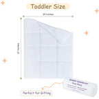 ZPECC Toddler Down Alternative Comforter, 39x47 Hypoallergenic Baby Blanket Quilt, Soft Breathable Lightweight All Season Kids Duvet Insert for Crib Stroller Cot Daycare, White