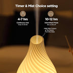 INRORANS Art Glass Essential Oil Diffuser - 160ml Ultrasonic Cool Mist Scent Aroma Aromatherapy Diffuser, Intermittent with Auto Shut-Off Timer Setting &7 Colors Night Light for Home -Ethereal Time