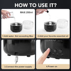 Jellyfish Humidifier Diffuser, 280ml Essential Oil Diffuser with Remote, 7 Color Lights, Quiet Ultrasonic Cool Mist Humidifier for Home, Office, Nursery, Auto-Off (Black)