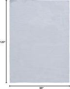 SAFAVIEH Washable Rug Faux Rabbit Fur Shag Collection - 8' x 10', Silver, Slip Resistant & Easy Cleaning, Ideal for Living Room, Bedroom, Dining Space (FRF976G)