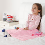 Kivik Weighted Lap Blanket 2 lbs, 20" x 30" Pink Small Weighted Blankets, All-Season Breathable Mini Weighted Lap Pad, Soft Heavy Throw Blanket for Travel, Calming & Sleep, Washable
