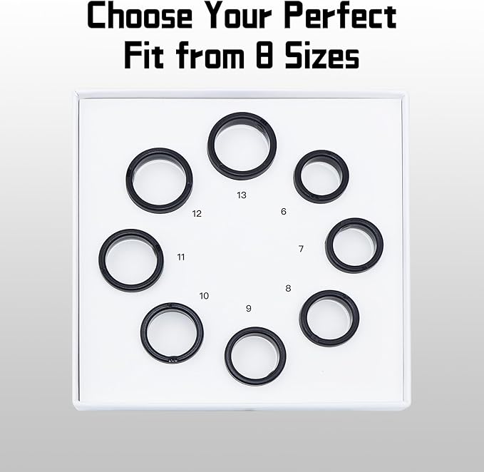 Smart Ring Sizing Kit - 8 Sizes (6-13) for Men & Women - Accurate Measurement Tool for Smart Rings - Find Before Purchase - Jewelry Sizer Guide for Engagement & Wedding Bands