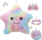 Throw Pillows for Couch Set Living Room Home Decor Sofa Office Chair Birthday New Year, Star Shape Decorative Pillows for Bed with Insert,Colorful Pink Throw Pillow Cute Cushion