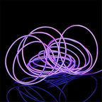 JIGUOOR EL Wire Battery Pack 16.4ft / 5m Bright Neon Light Strip 360° Illumination Neon Tube Rope Lights for DIY, Festival, Party Decoration, Pub, Halloween, Chrismas (16.4ft / 5m, Purple)