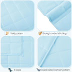 HOSUKKO Weighted Blanket - 7 lbs Lightblue Heavy Blanket - Breathable Blanket(41 * 60 inches, 7 lbs)