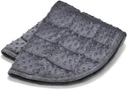 TONGDADA Weighted Lap Blanket 7lbs for Adult,Perfect for Relaxation, Lounging, Napping, Sleeping & Travel,Luxury Minky Weighted Body Blanket,Weighted Throw Blanket-Dark Grey Minky Dot, 29" x 24"