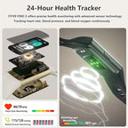 FITVII FINO 2 Slim Fitness Tracker, Smart Watch with Blood Oxygen, Sleep Monitor, 24/7 Heart Rate & Blood Pressure, IP68 Waterproof Health Activity Trackers with Calories Step Counter for Women Men