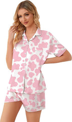 Girls & Womens Satin Pajamas Set, Silk Button-Down Sleepwear 2 Piece Nightwear, 3 Years - Women XXL