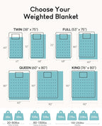 Cottonblue Sherpa Fleece Weighted Blanket 15lbs for Twin/Full Ded - Plush Bed Blanket for Deep Sleep and Relaxation, Heavy Calm Blankets with Cemaric Beads, 48x72 Inches,Green