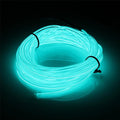 JIGUOOR EL Wire Battery Pack 9.8ft / 3m Bright Neon Light Strip 360° Illumination Neon Tube Rope Lights for DIY, Festival, Party Decoration, Pub, Halloween, Chrismas (9.8ft / 3m, Light Green)