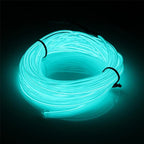 JIGUOOR EL Wire Battery Pack 9.8ft / 3m Bright Neon Light Strip 360° Illumination Neon Tube Rope Lights for DIY, Festival, Party Decoration, Pub, Halloween, Chrismas (9.8ft / 3m, Light Green)