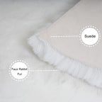 Ghouse Ultra Soft Faux Rabbit Fur Rug 3x5, Machine Washable Area Rugs for Bedroom Fluffy Rugs for Living Room, No-Shedding Carpet Sheepskin Rug White