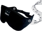 Bluetooth Music Eye Mask Wireless Bluetooth Speaker with Crystal Clear Stereo Cradle Sound, Suitable for Relaxing, Sleeping, and Resting. (Black)