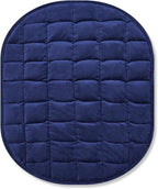 TONGDADA Weighted Lap Blanket 7lbs for Adult,Perfect for Relaxation, Lounging, Napping, Sleeping & Travel,Luxury Minky Weighted Body Blanket,Weighted Throw Blanket-Navy Minky, 29" x 24"