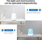 SPLITSKY 150ML Cordless Essential Oil Diffuser, Built-in 6000mAH Rechargeable Battery, 7 Hours Run Time, 7 Colors LED Light, Portable Aromatherapy Diffuser for Home, Outdoor, Travel (White)