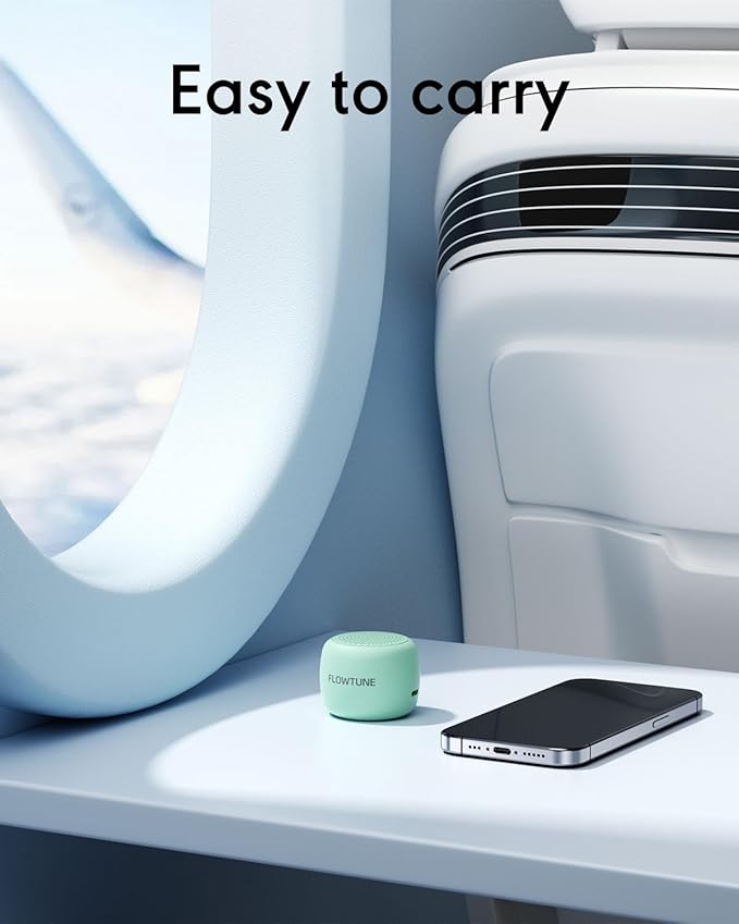 Sound Machine Flowtune White Noise Machine for Baby Adults, Mini Portable Sound Machine for Travel, 6H Timer, 18 Soothing Sleep Sounds Gift (Mint Green)