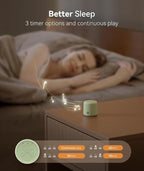 Dreamegg Sound Machine for Sleep - Portable Sound Machine Baby Adults, 16 Soothing Sounds, Timer, Travel Mini White Noise Sound Machine for On-The-go Home Baby Shower Registry Gift, Green