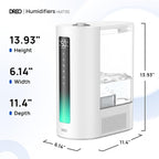 DREO 6L Humidifiers for Bedroom, Smart Warm & Cool Mist for Large Room, 60Hr Quiet Runtime for Baby, Plant, Humidity Sensor, Indicator Light, 12H Timer, Google/Alexa, Grey