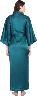 Silk Robes for Women Ankle Length Satin Kimono Robes with Belt Bridemaids Sleepwear Bachelorette Nightgown
