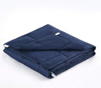 TONGDADA Kids Weighted Blanket | 40''x60'',10lbs | for Child Between 80-125 lbs | Premium Cotton Material with Glass Beads | Navy