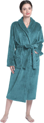Plush Soft Robes for Women, Premium Fleece Womens Robe Cozy Warm Bathrobe