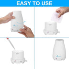 Diffuserlove 2 Pack 200ml Essential Oil Diffuser Ultrasonic Aromatherapy Diffuser with Waterless Auto Shut-Off Aroma Cool Mist Humidifiers with 6 Bottles of Natural Essential Oils /7 Color LED Lights