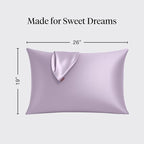 Kitsch Satin Pillowcase with Zipper for Hair & Skin - Softer Than Silk Pillow Cases, Smooth Cooling Satin Pillow Case, Wrinkle-Free, Machine Washable, Pillow Cases Standard Size 19x26 - Lavender