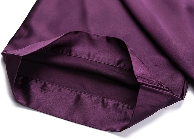 Women's Plus Size Satin Kimono Robes Short Silk Bathrobe Bridesmaid Wedding Party Nightgown Sleepwear