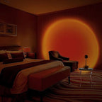 Eternal Sunset Projection LampRomantic Display in Party Bedroom Living Room, Sunset Projector for Living Room Bedroom Hotel Restaurant Decor Live Stream Ins Photography TikTop (Sunset red)