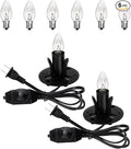 Himalayan Salt Lamp Cord Replacement with Dimmer Switch(2-Pack) and E12 Halogen Salt Lamp Bulbs(6-Pack)