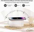 Lecdura Waterless Diffuser for Essential Oil, Battery Operated Scent Air Aromatherapy Diffuser, Mini Aroma Diffusers with 3 Intermittent Mist Modes, Cycle Start for 400-700 sq.ft Home Office Bedroom.
