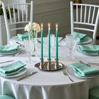 12-Pack Mint Green Taper Candles, 10 Inch Unscented Dripless Candlesticks, Long-Lasting Burn Time of 7-8 Hours, Perfect for Home Décor, Spring and St. Patrick's Day