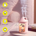 Mipow x miffy BTA700M Cool Mist Humidifier for Bedroom,Ultrasonic Quiet Humidifier with Night Light,450 ML Double Spray Humidifiers for Nursery,Office Indoor Plants (Pink), Easter Gift