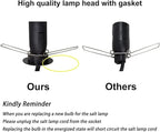 1 Pack Salt Lamp Cord Replacement with Dimmer Switch 5 feet Lamp Cord and 6-Pack Halogen Salt Lamp Bulbs(15 Watts)