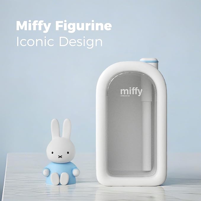 Mipow X Miffy Cool Mist Humidifier - Ultrasonic Quiet Humidifiers, Mini Cute Humidifier with Night Light, 380ml Humidifiers for Bedroom，App-Controlled RGB Light (2.0 Plus-Version) - Blue