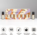 Folkulture Essential Oils Set for Diffuser | Manifestation & Mindfulness Aromatherapy | Set of 6 Calming Home Fragrance Oils - Sandalwood, Vanilla, Eucalyptus, Chamomile & More | 11:11 Make a Wish