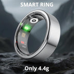 COLMI R02 smart Ring, a smart Ring for Women and Men, with a Charging case, Supports Heart Rate, Blood Oxygen, Sleep Health Monitoring, No Subscription Fee. (Silver, 7#)