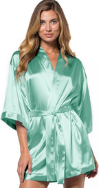 Turquaz Women's Bride Bridesmaids Silky Robe Satin Kimono Robes for Women Lingerie
