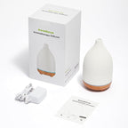 InnoGear Oil Diffuser, 150ML Ceramic Diffuser for Essential Oils Handcrafted Aromatherapy Diffuser Ultrasonic Cool Mist Humidifier with 2 Mist Modes Waterless Auto Off for Room Office, White