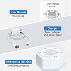 White Noise Sound Machines with High Fidelity 30 Unique Non-Looping Soothing Sounds 12 Colors Night Light 4 Timers 10-Level Brightness 32-Level Volume and Memory Function