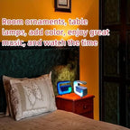 LED Table Lamp Speaker with Wireless Charger, Night Light Lamp with Bluetooth Speaker, Sunrise Alarm Clock, Smart Mini Atmosphere Lamp for Bedroom, Office, Living Area (White)