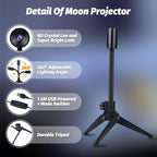 Upgrade Non-Fade Moon Projector Night Light, USB Charging Moon Lamp with 3 Lighting Colors, Angle Bendable Brightness Adjustable Moon Atmosphere Projector, Gift for Kids Wall Ceiling Decor