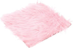 PATIKIL 12" Locker Rug, Small Area Rug Mini Faux Fur Rugs Small Locker Carpet Soft Fluffy Tiny Photography Props Square for Nail Photo Tabletop Background Picture Decoration, Pink