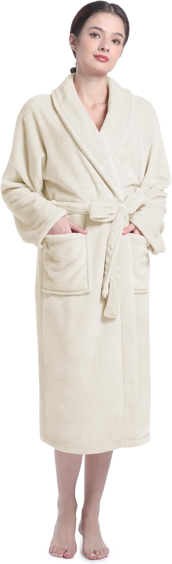 Plush Soft Robes for Women, Premium Fleece Womens Robe Cozy Warm Bathrobe